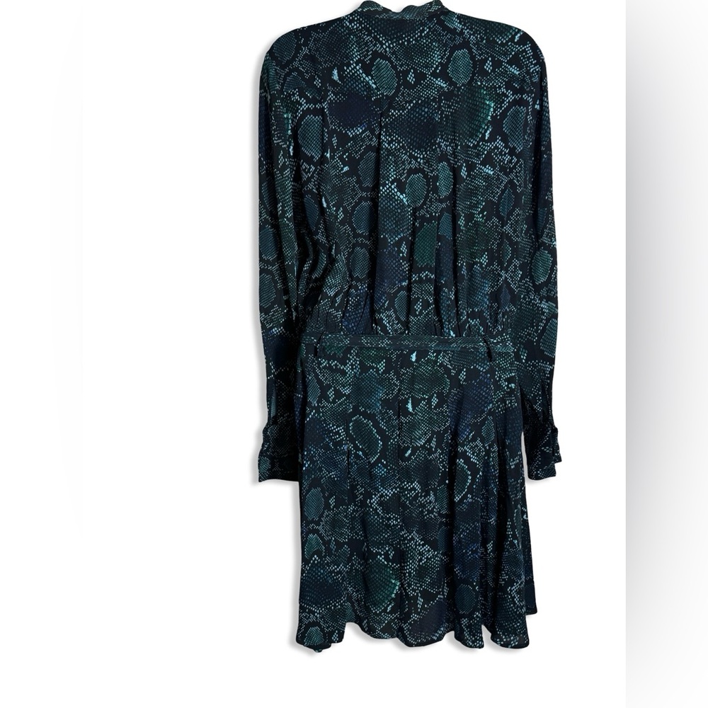 REISS Women's Belted Snakeskin Print Dress NWT